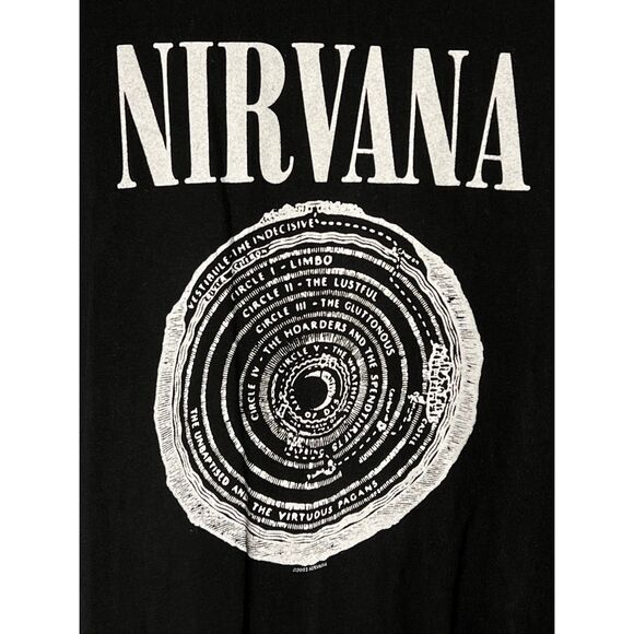 Vintage Nirvana Vestibule Circle 2003 Grunge Band Tee - Picture 2 of 6